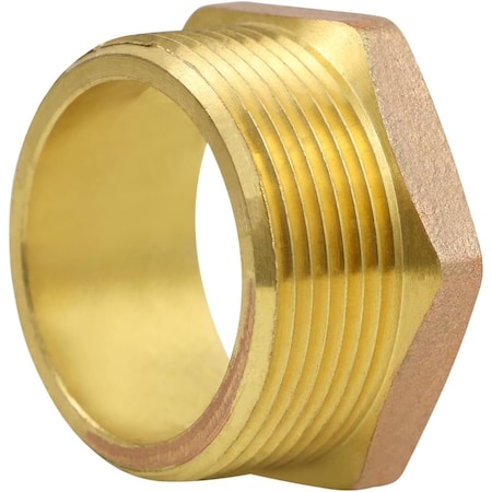 Everflow Cast Brass DWV Hex Trap Bushing 1-1/2 in. C x M for Drain, Waste and Vent Systems BDWV1361